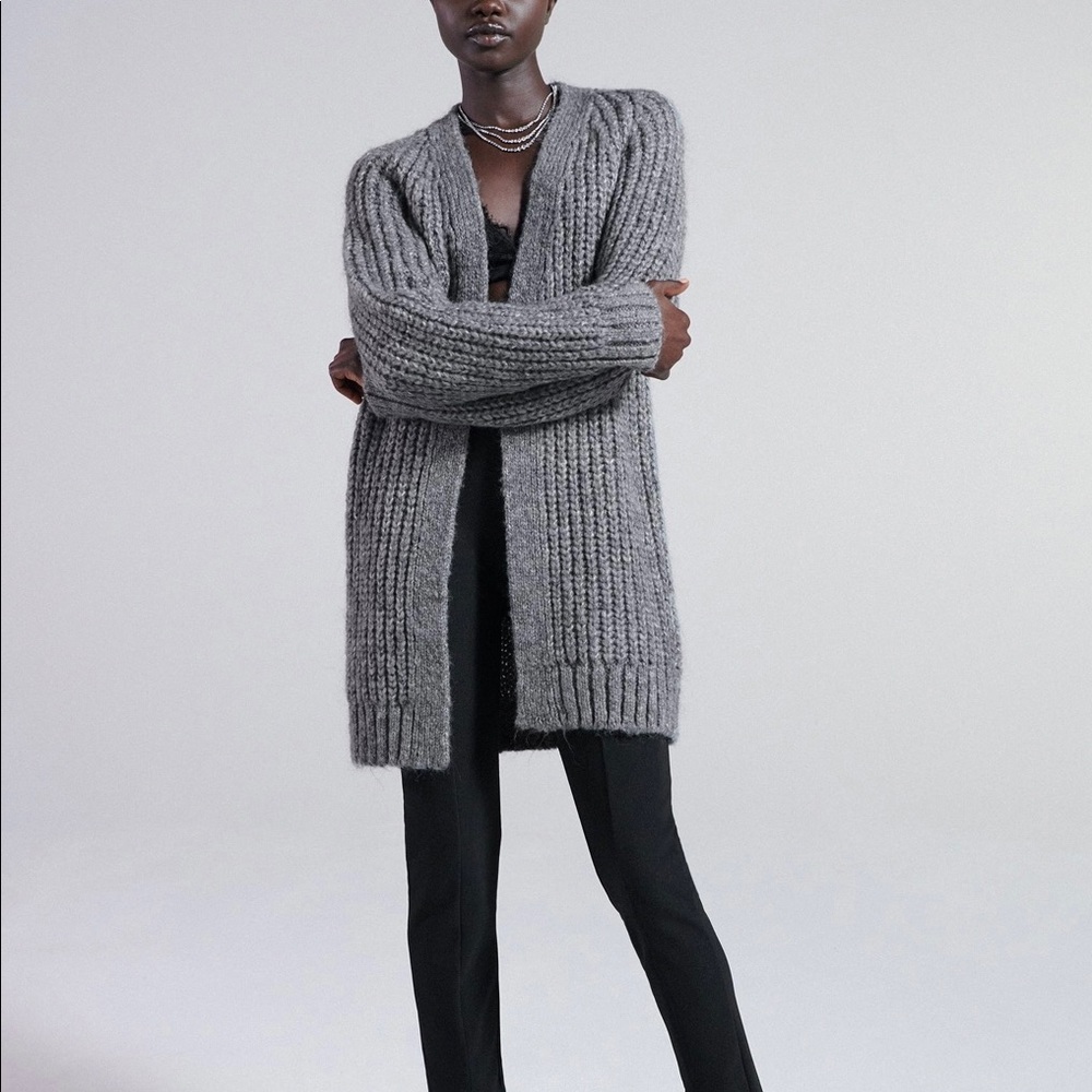 Oversized knit cardigan